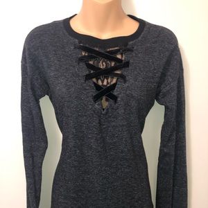 Maurices Sweater With Lace Cutout